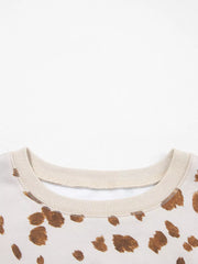 sweatshirt in Dust Storm with leopard and dropped shoulder