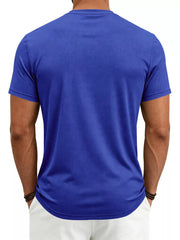 Men's Classic Fit Crew Neck T-shirt Plus Size in Black