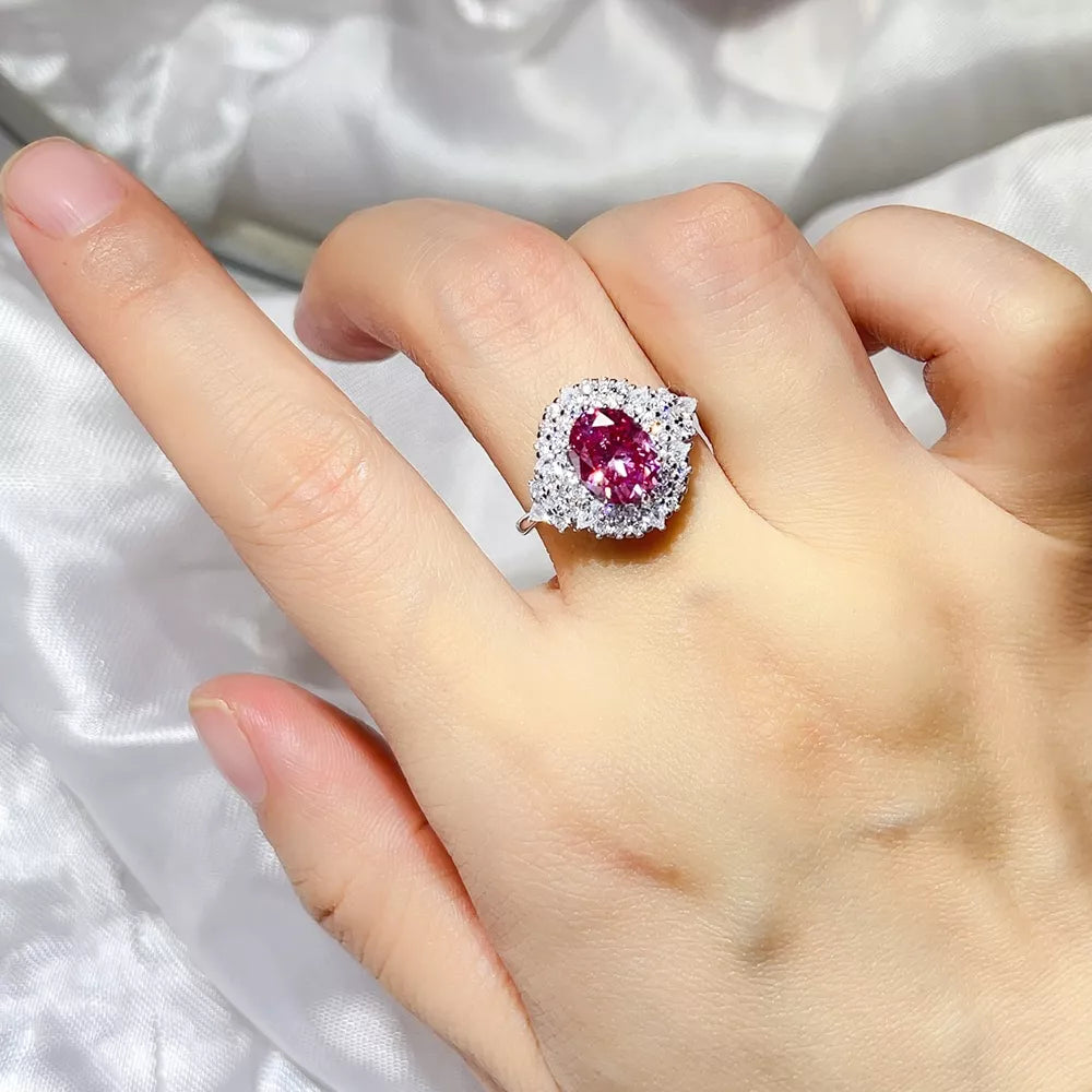 Fuchsia Pink 2 Carat 925 Ring