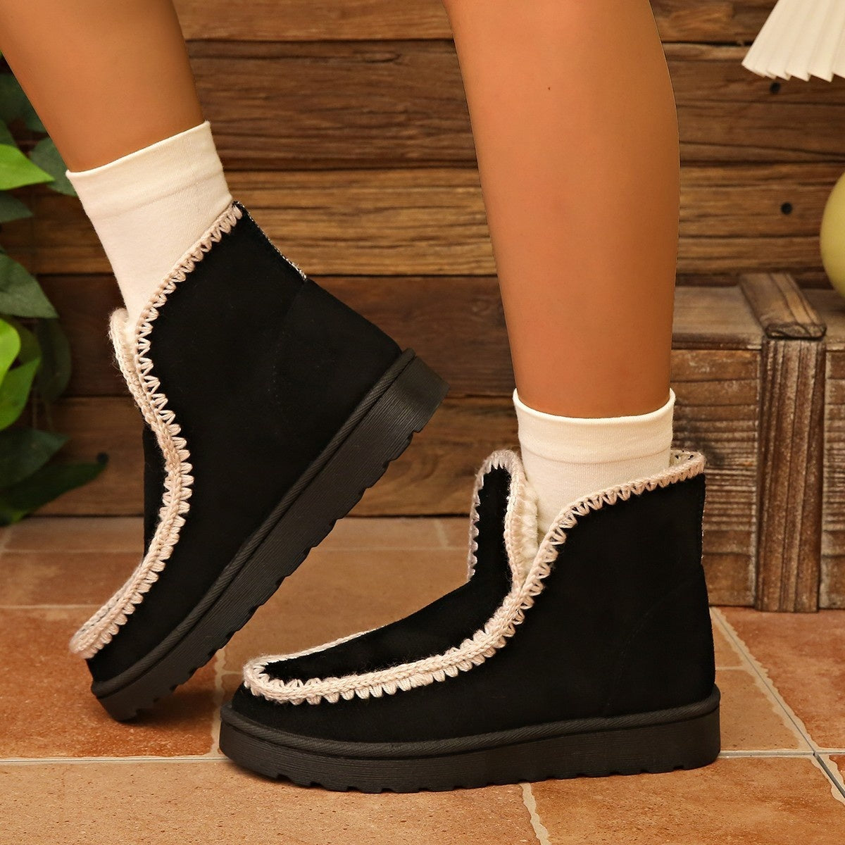 Suede,Fluff,Rubber Imported Size &amp boots in charcoal with relaxed silhouette