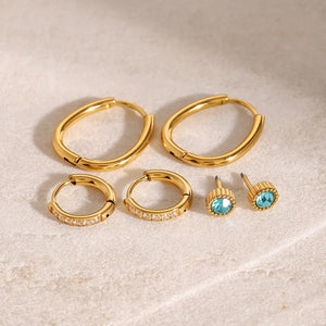 gold earrings with not applicable and post-back
