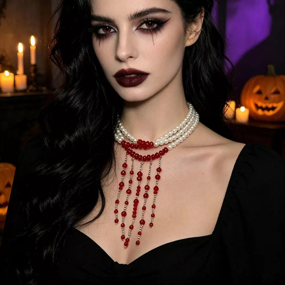 gothic necklace in Black with none