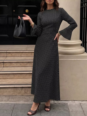black maxi dress with maxi and pullover