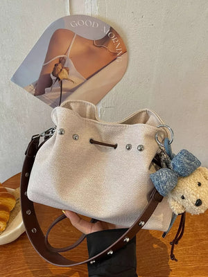 Bucket Crossbody Bag in Blue, view 11