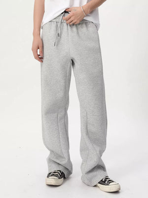 Relaxed fit sweatpants in Flower Gray with adjustable drawstring waist and wide leg.