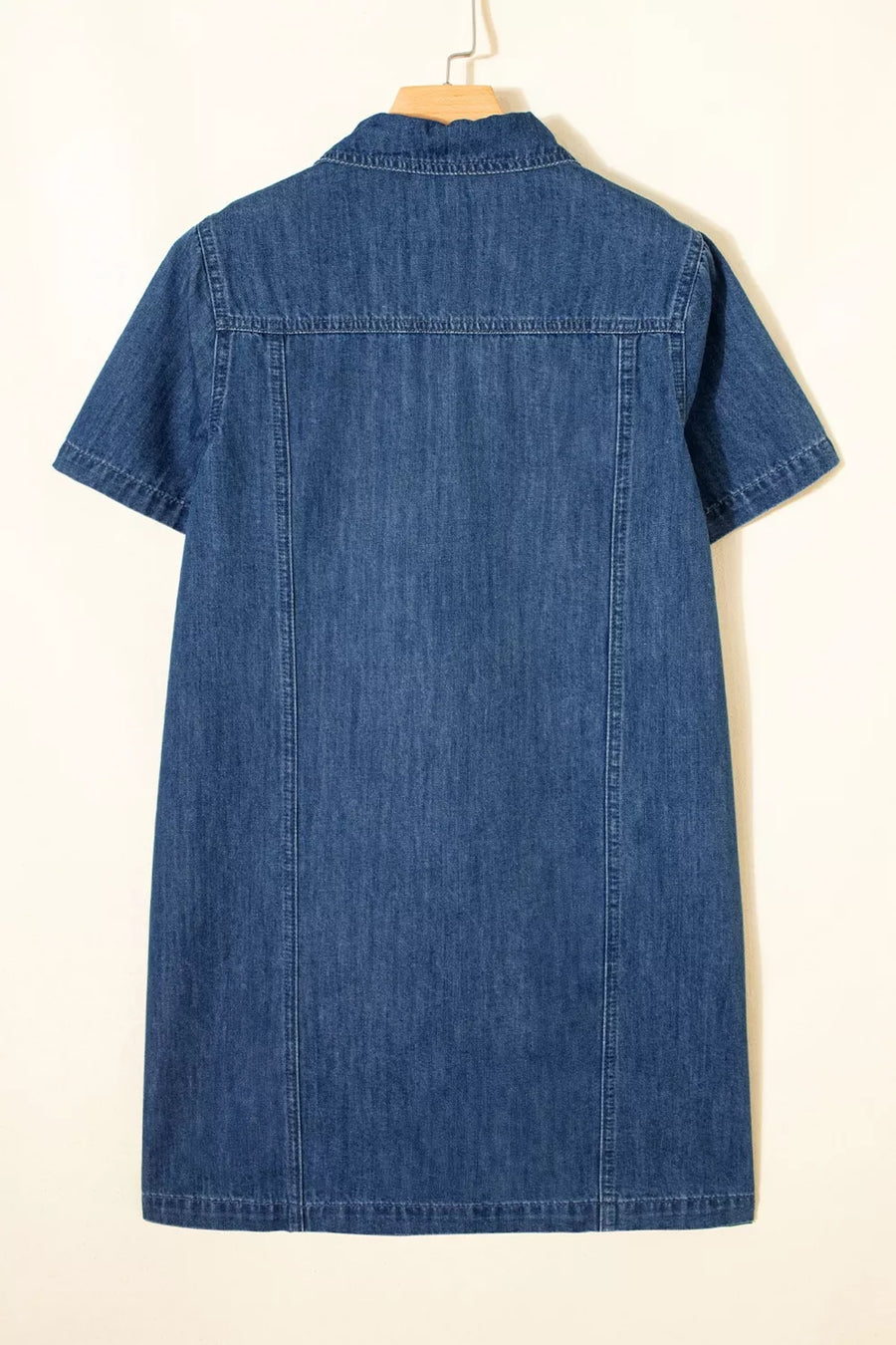 Sequin-embellished Denim Mini Dress