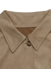 camel jacket with collared and long sleeve