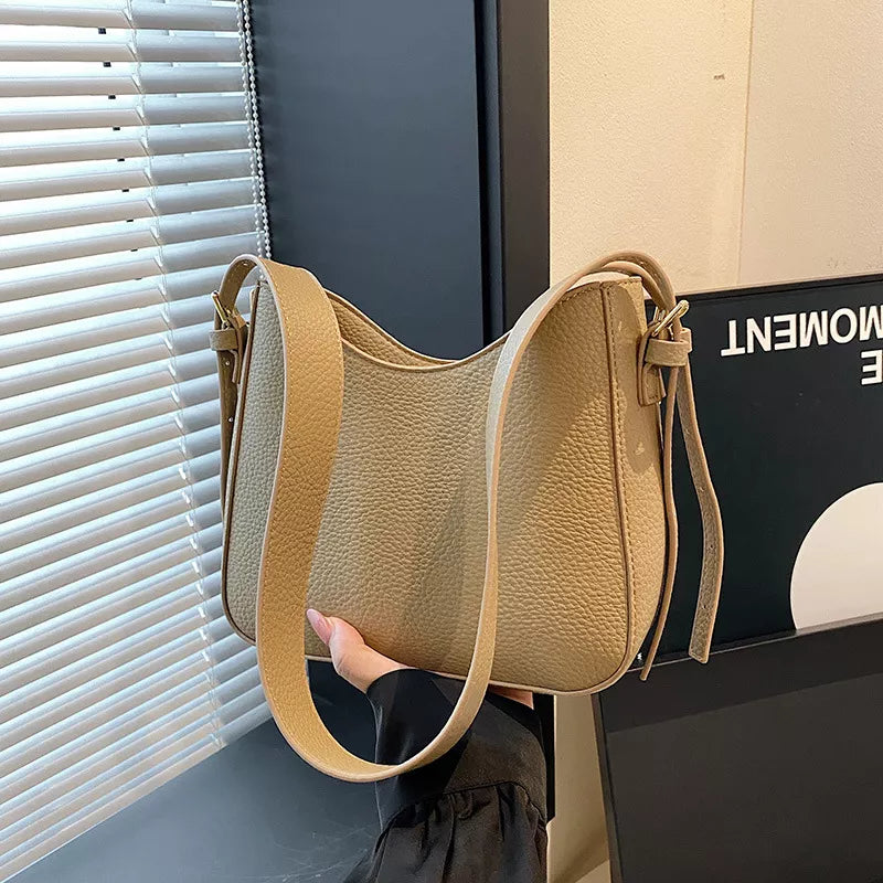 Tan Pu Leather Crossbody Bag