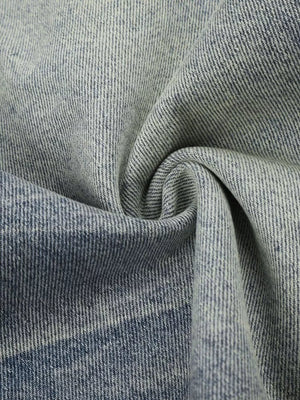 Men's Vintage Wash Wide Leg Denim Capris option 4