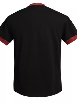 Red Men's Letter Graphic Short Sleeve T-shirt