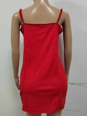 edgy bodycon dress in White with v-neck