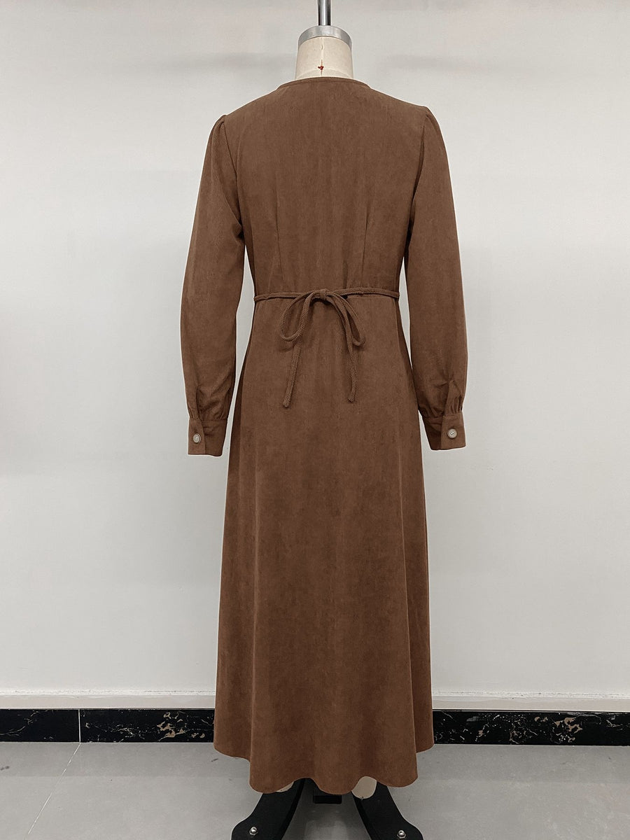 chocolate brown maxi dress