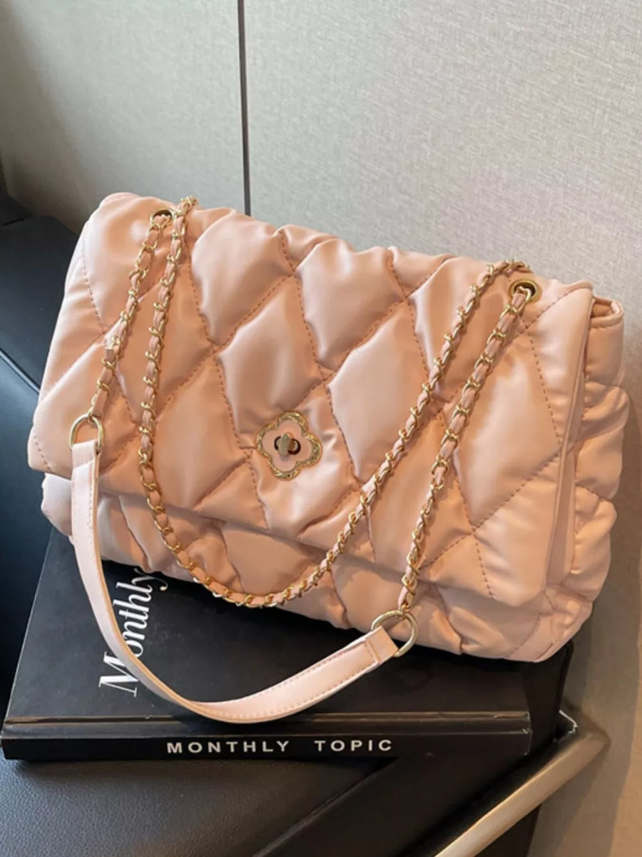 Quilted Chain Shoulder Bag option 9
