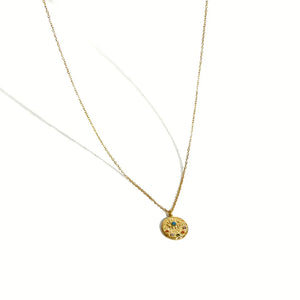 Tiger&amp necklace in Gold with straight silhouette