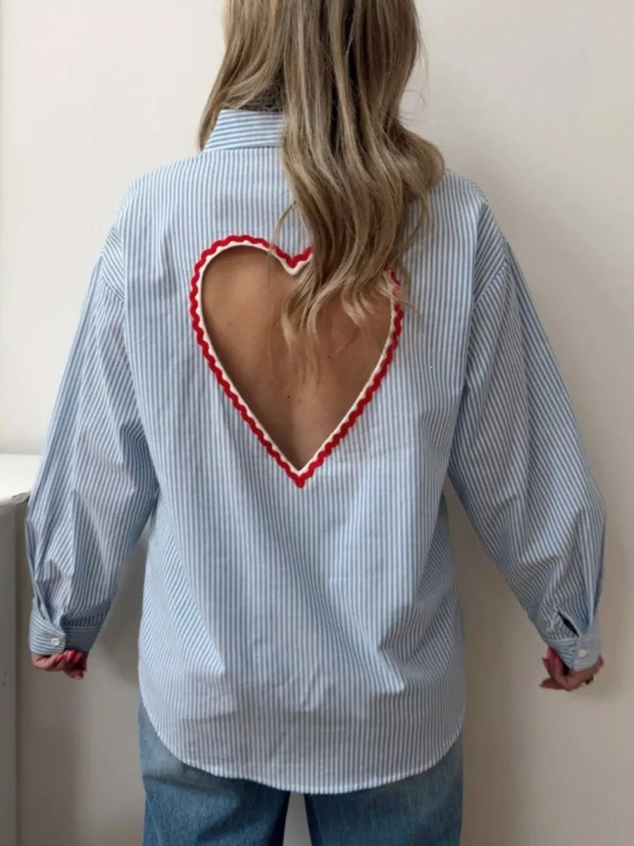 Classic Striped Button-down Shirt option 5