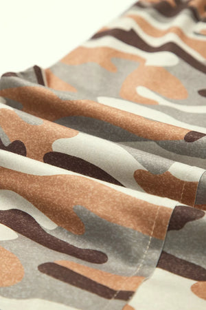 Camouflage Printed Drawstring Jogger Pants, view 12