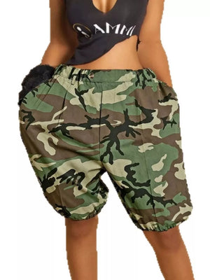 Camouflage Color, Camouflage Cargo Shorts in Camouflage Color