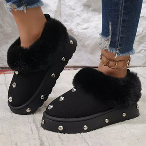 Suede,Fluff,Rubber Imported Size &amp boots in beige with ankle boot silhouette