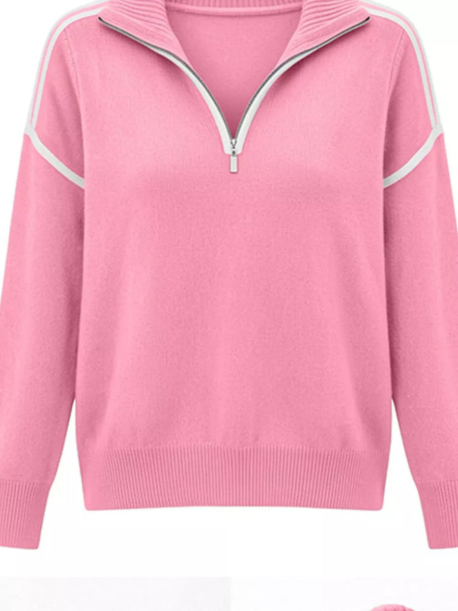 100% polyester Care instructions: Machine wash cold pullover sweater in Teal with relaxed silhouette