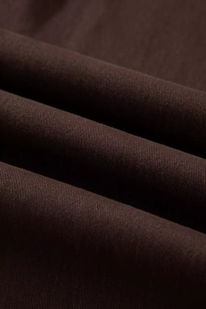Western Colorblock Straight Leg Jeans in dark brown with pocketed