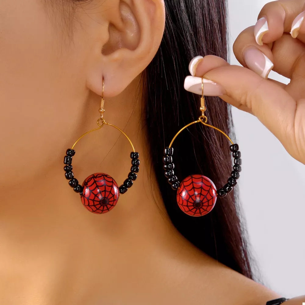 earrings in red featuring gold-plated and straight fit