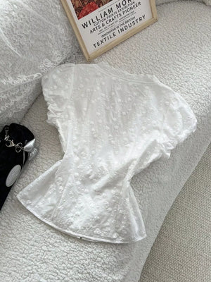 Lace Detail Bow Front Blouse option 8