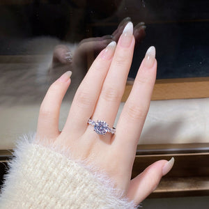 3 Carat 925 Sterling Silver Moissanite Ring Style 10500186332 in silver with 3 carat moissanite