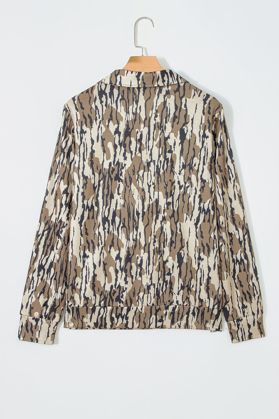 sweatshirt in beige with pocketed and hip-length