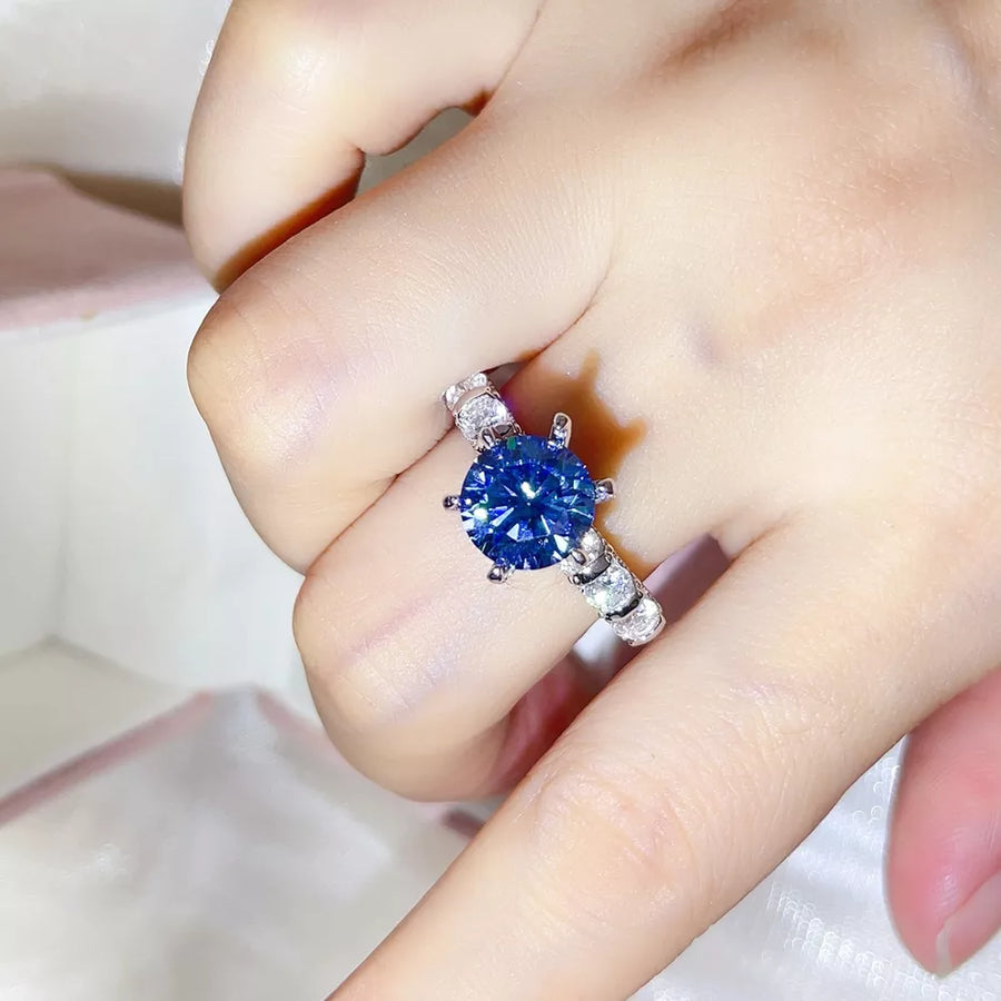0.3 Carat Sterling Silver Moissanite Solitaire Ring
