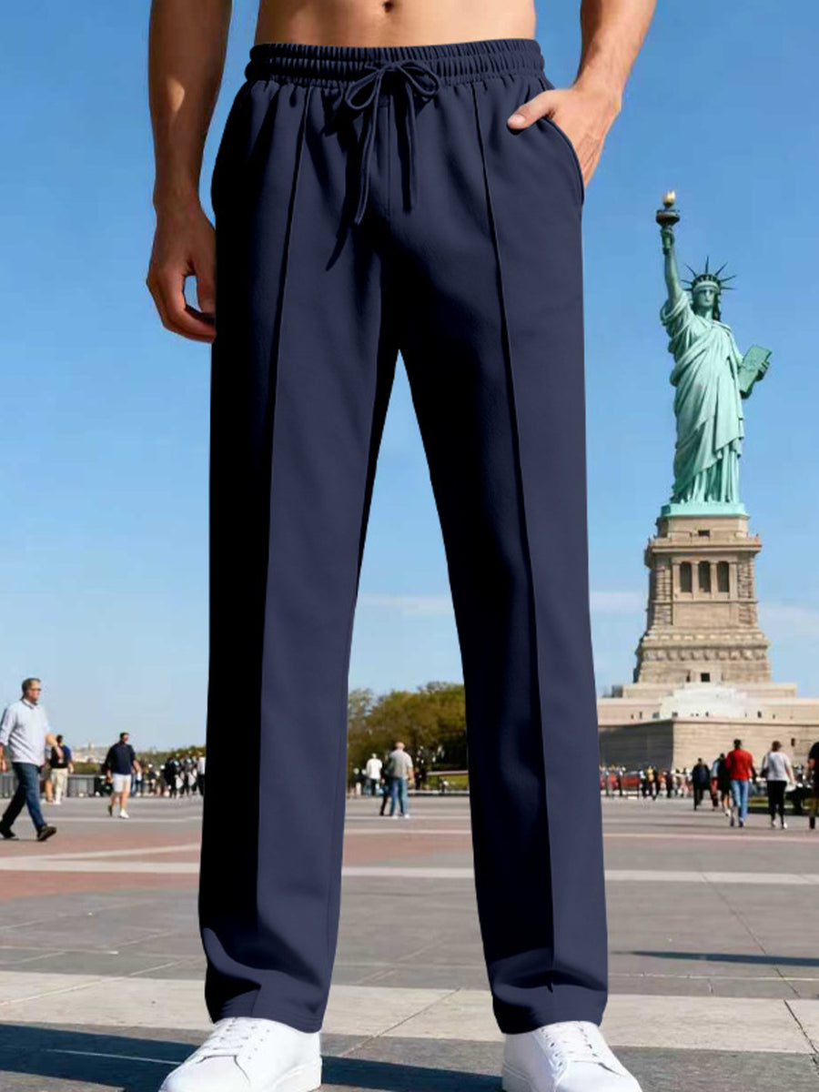 95%polyester,5%spandex Care instructions: Machine wash cold straight-leg pants in Light Gray with straight silhouette