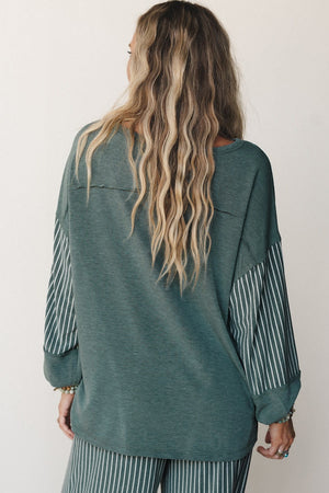 dark teal lounge set with pocketed and long sleeve