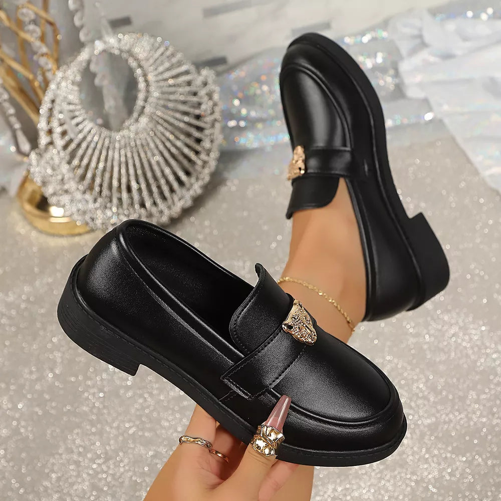Pink loafers
