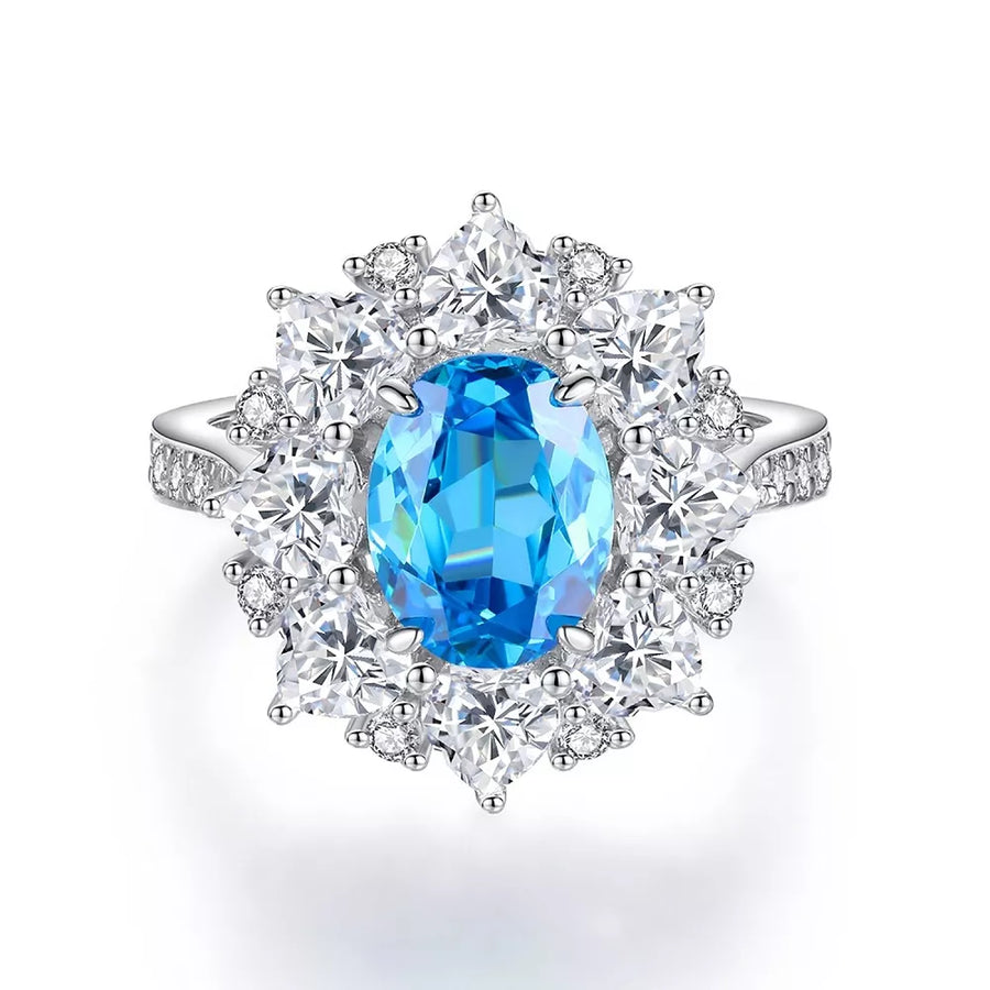 ring featuring floral in peach with 925 sterling silver,Zircon Care instructions: Avoid wearing during exercise, as texture