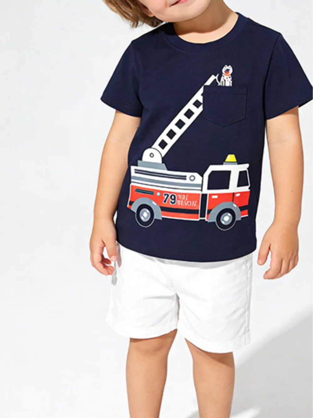 Toddler graphic t-shirt with rescue adventure print