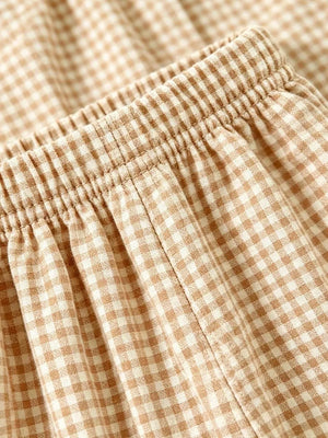 Children's Ruffled Plaid Top And Pants Set option 10
