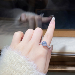 3 Carat 925 Sterling Silver Moissanite Ring Style 10500186332 in clear with 3 carat moissanite