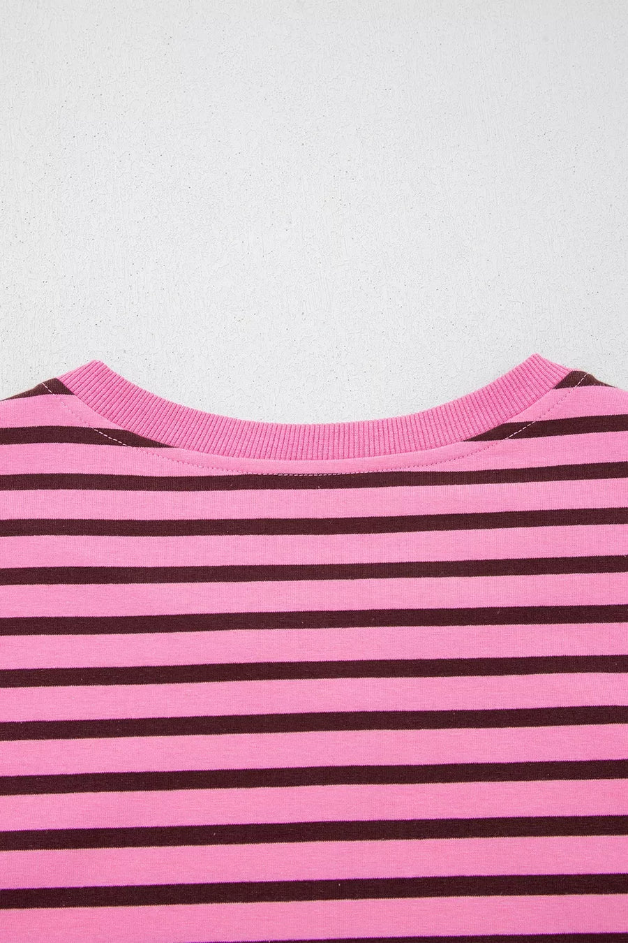 Stripe V Neck Drop Shoulder Long Sleeve Shirt option 11