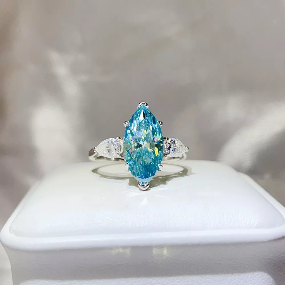 ring in aqua featuring 6 carat and classic fit