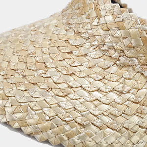 straw weaving Imported Size &amp hat in natural beige with structured silhouette