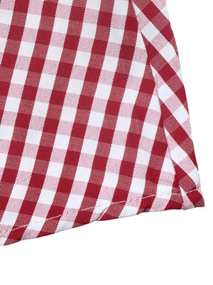 Backless Plaid Long Sleeve Mini Dress option 9