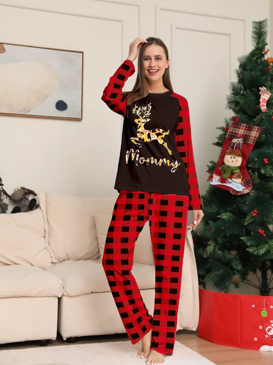 Mom pajama set with full-length and pullover