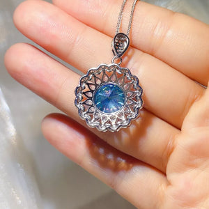 5 Carat 925 Sterling Silver Moissanite Pendant Necklace option 5