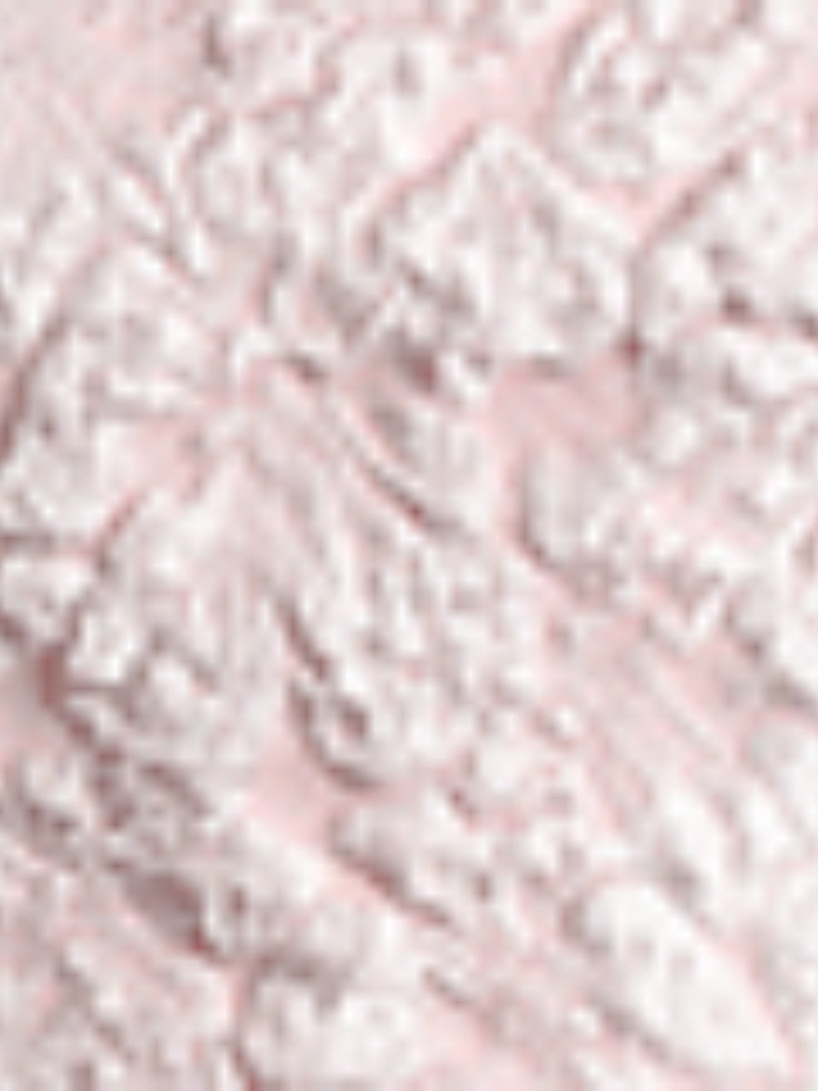 Textured dusty pink peplum tank top with a floral pattern and boat neckline.