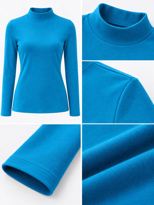 Black slim t-shirt with mock neck