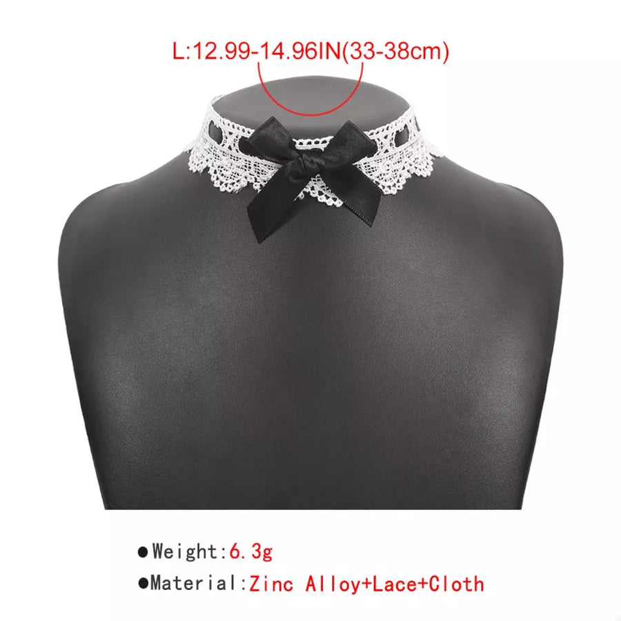 choker featuring floral in black with 18K Gold-Plated, Alloy, lace, fabric Care instructions: Avoid wearing during exe