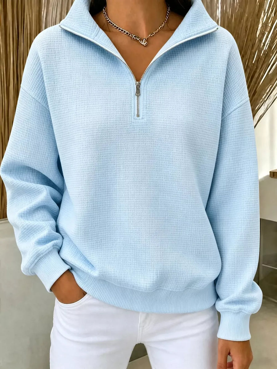 athleisure sweatshirt in Pink with collared