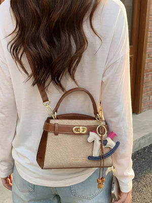 Terracotta with Pu Leather Crossbody Bag in Terracotta