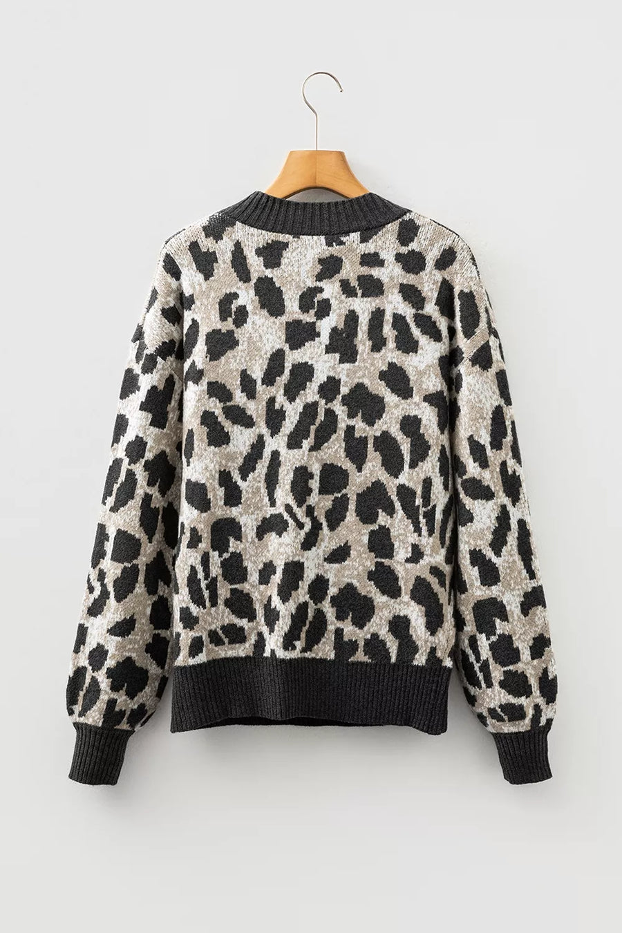 charcoal oversized pullover sweater with mock neck