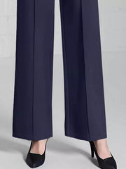 Black flared wide-leg pants with N/A