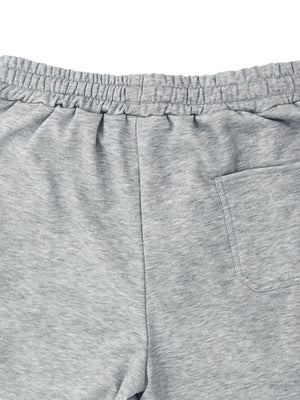 Gray Men's Full Size Side Snap Button Pants Plus Size